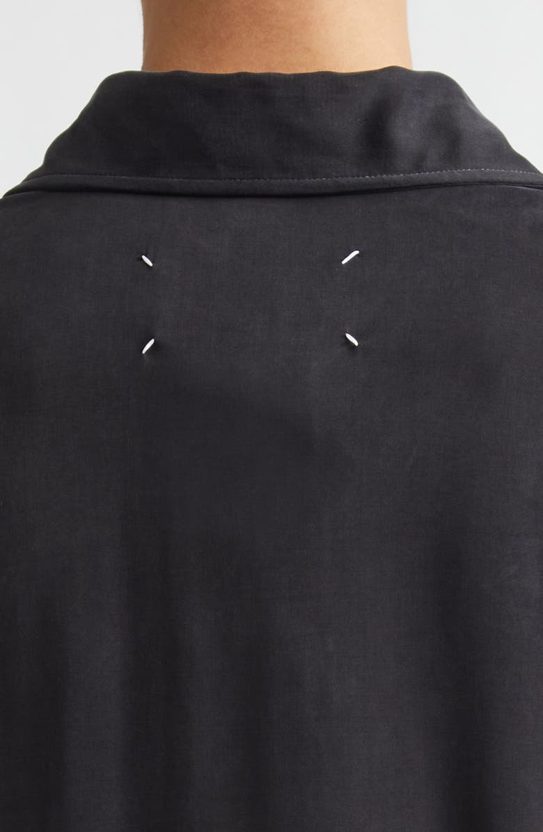 Maison Margiela Contrast Stitch Polo, Alternate, color, Black