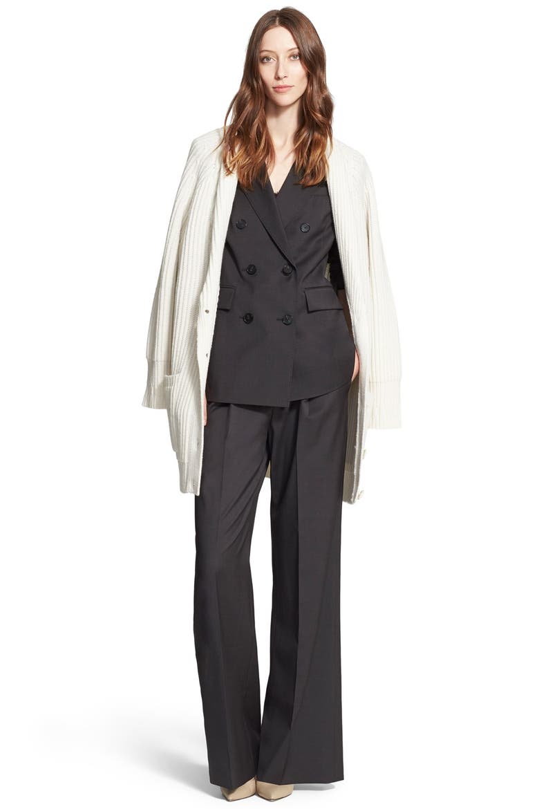 Double Breasted Wool Suiting Jacket, Alternate, color, GREY PHANTOM