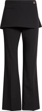 Sandy Liang Mulberry Apron Overlay Crop Bootcut Pants