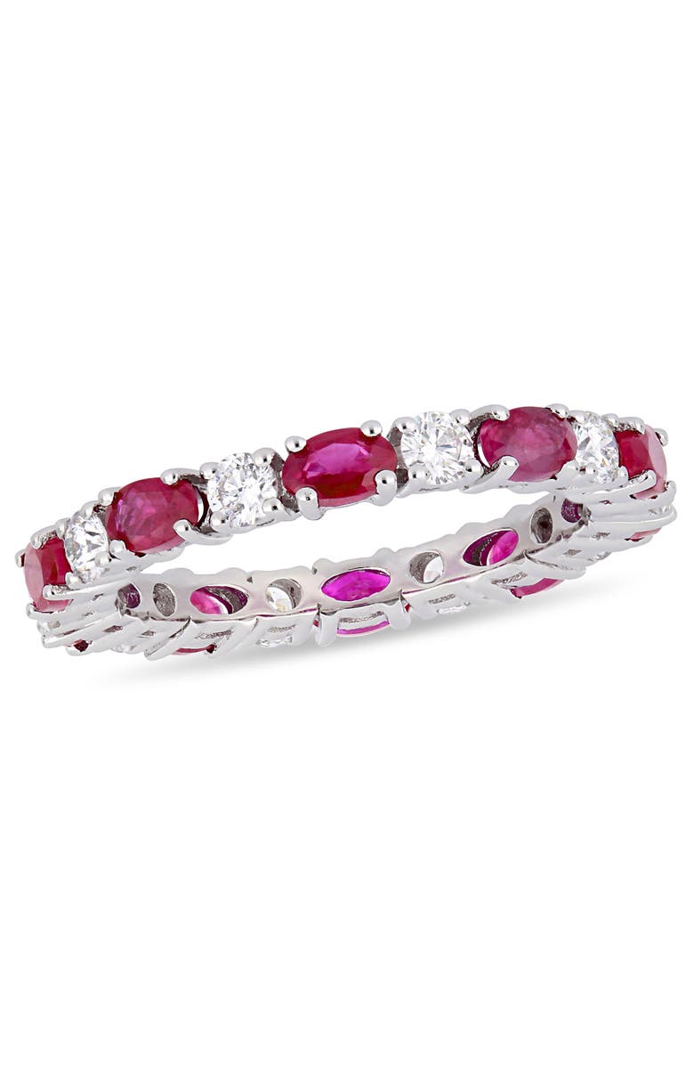 Julianna B. Ruby & Diamond Oval Eternity Ring 14k, Main, color, Ruby