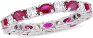 Julianna B. Ruby & Diamond Oval Eternity Ring 14k
