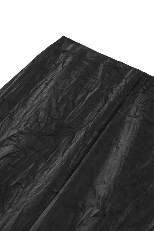 Shop Nocturne Wrinkled Wide-leg Pants In Black