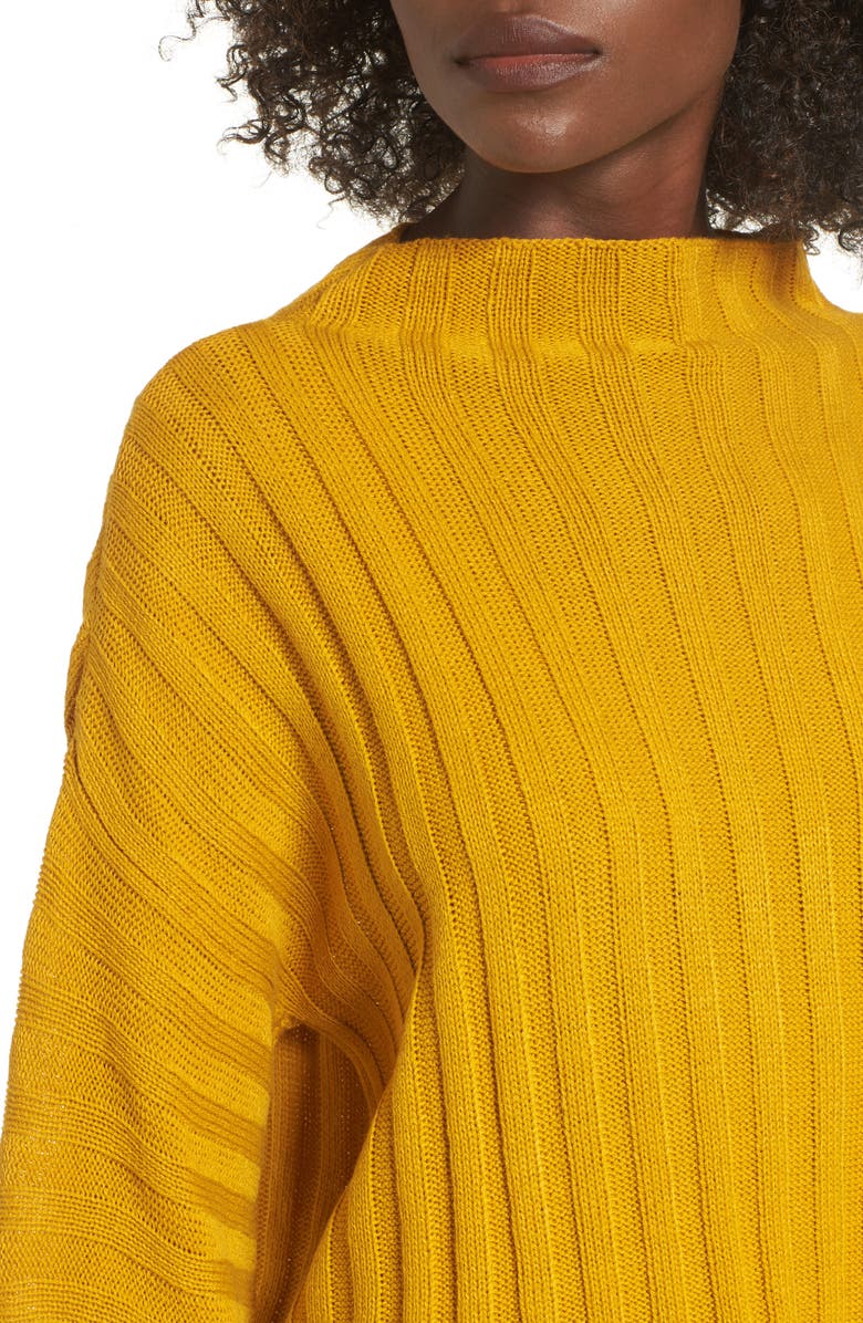 BP. Wide Rib Mock Neck Sweater, Alternate, color, 