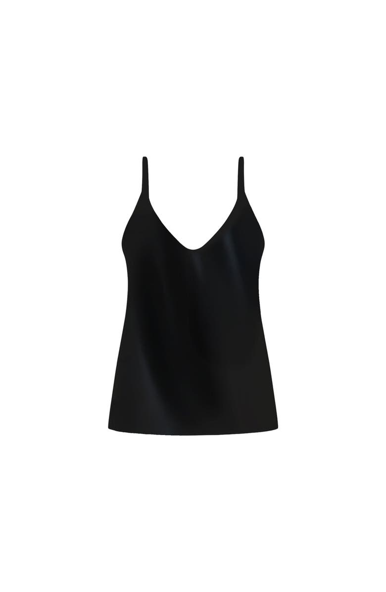 The Noli Shop Yara Silk Camisole, Alternate, color, Black