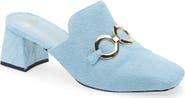 Frances Valentine Natty Genuine Calf Hair Heeled Mule