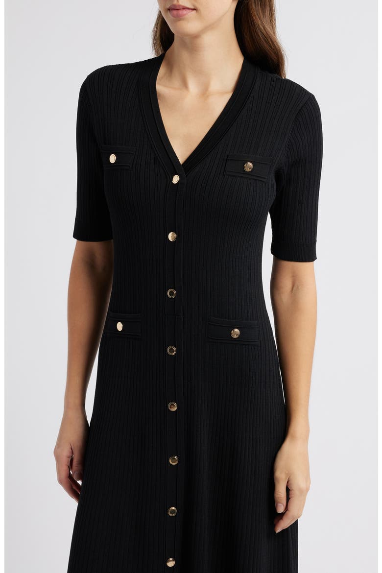 Rib Dress, Alternate, color, ANNE BLACK