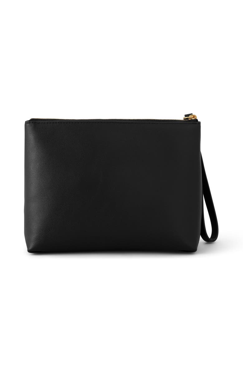 Zipped Cosmetic Pouch, Alternate, color, Black