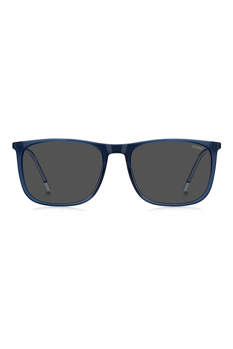 57mm Square Sunglasses, Alternate, color, BLUE PALLADIUM