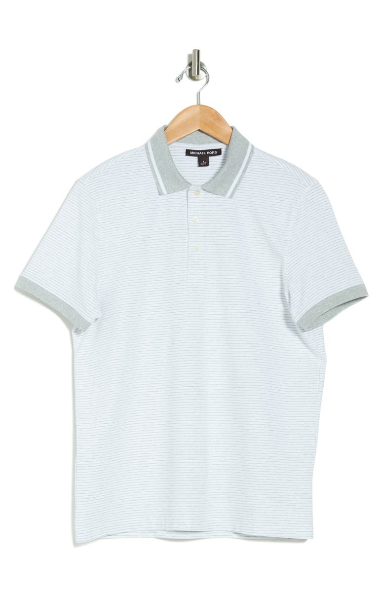 Michael Kors Tipped Stripe Print Polo, Alternate, color, 