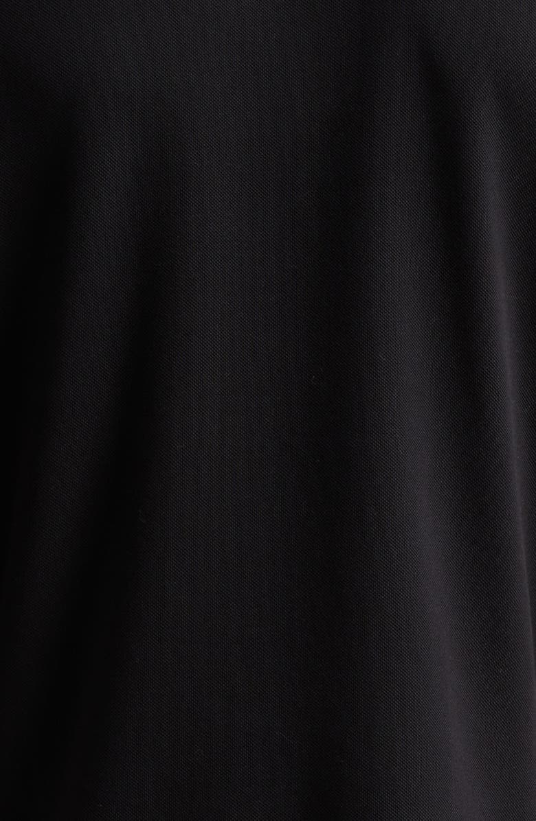 Moncler Tipped Cotton Piqué Polo, Alternate, color, Black