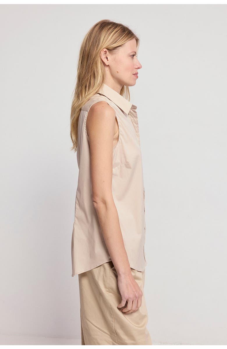 The Shirt by Rochelle Behrens The Sleeveless Shirt, Alternate, color, Taupe