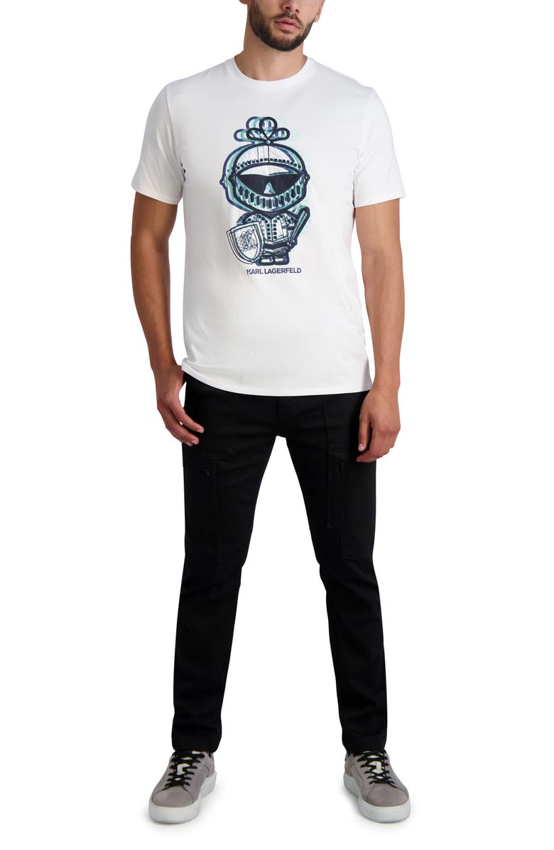 KARL LAGERFELD PARIS Karl Knight Embroidered Graphic Tee, Alternate, color,