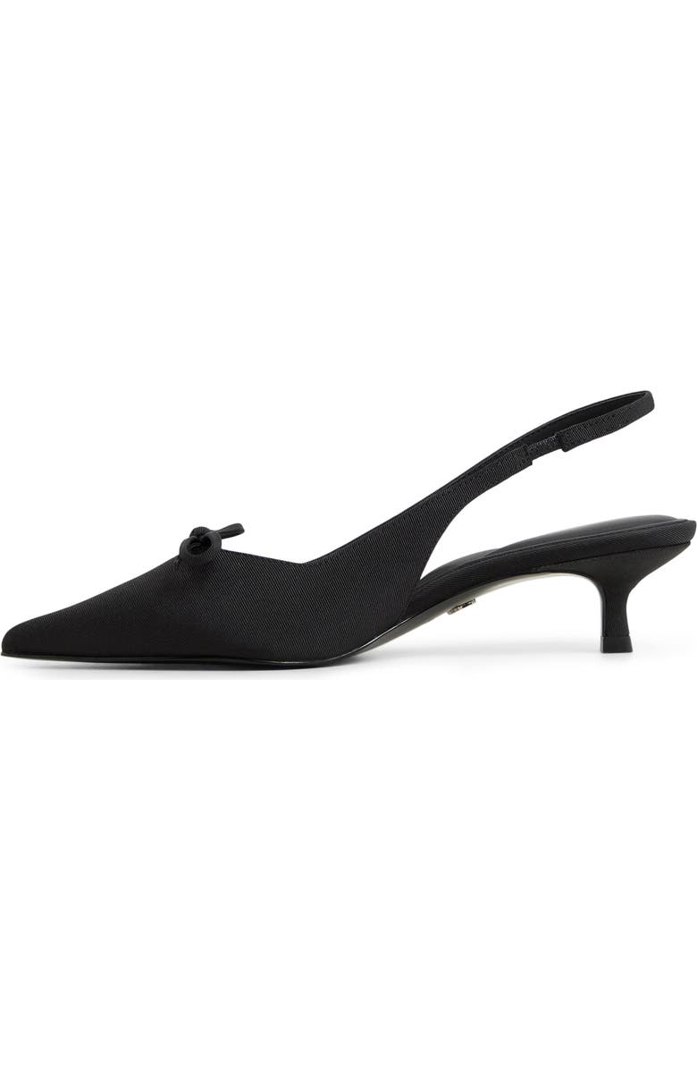 ALDO Azizza Slingback Pointed Toe Kitten Heel Pump, Alternate, color, Black