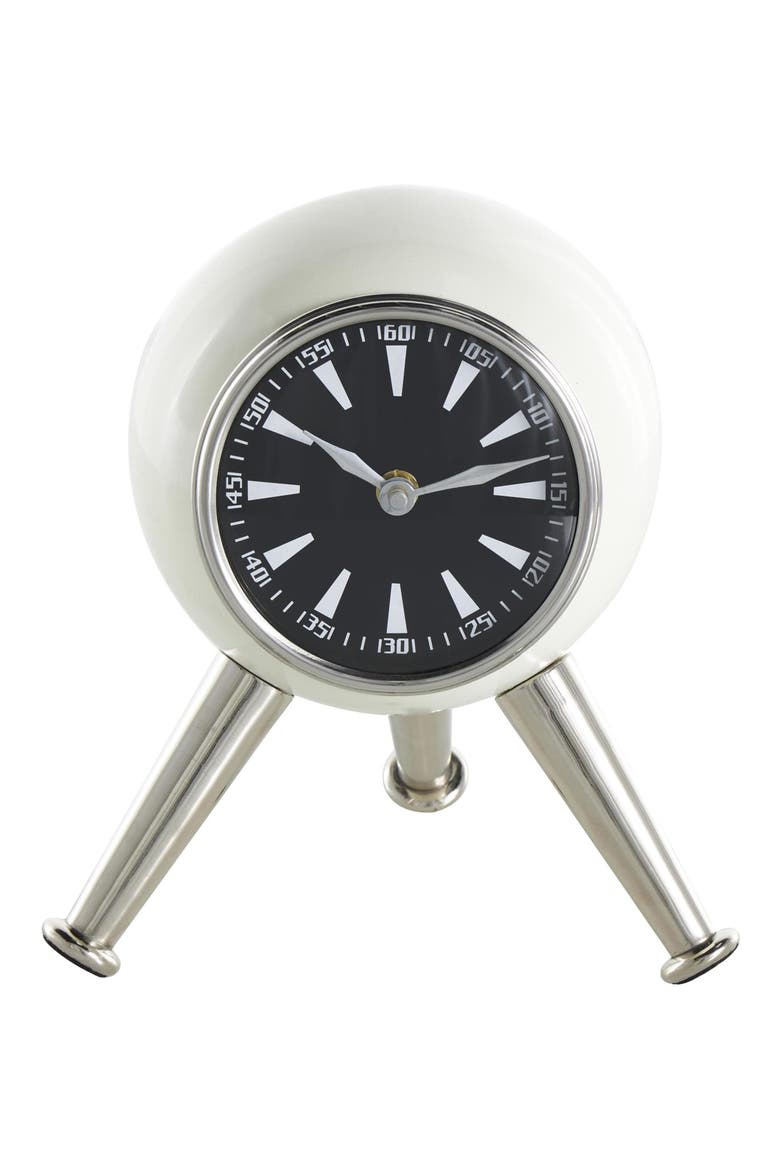 Modern Aluminum Metal Clock, Main, color, SILVER
