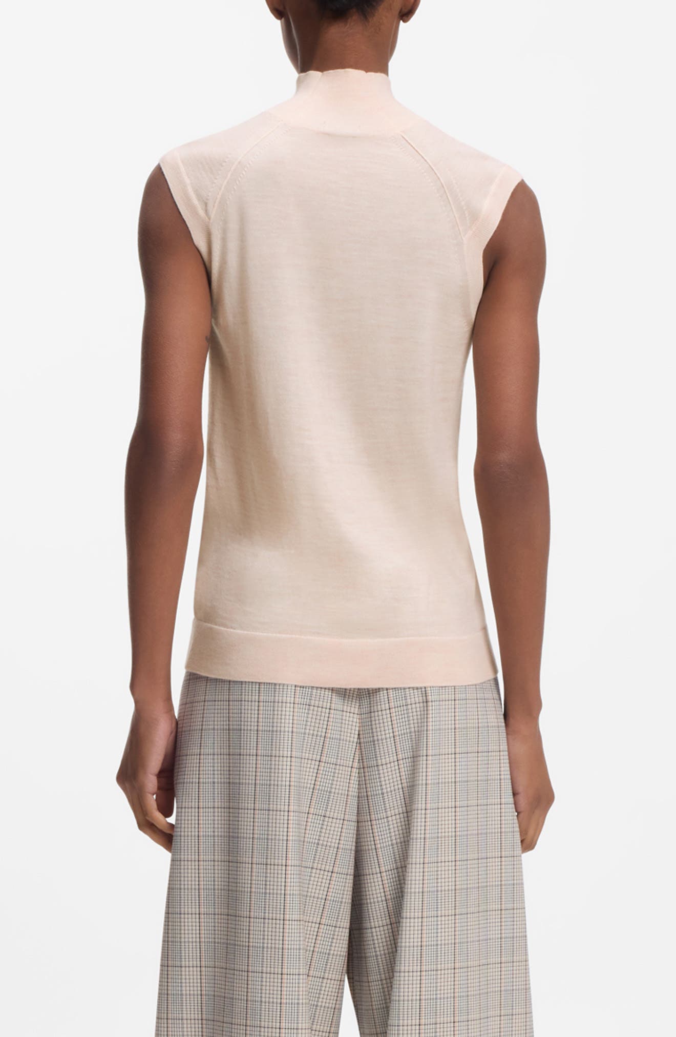 Fipini Mock Neck Wool Sweater Vest - image 4