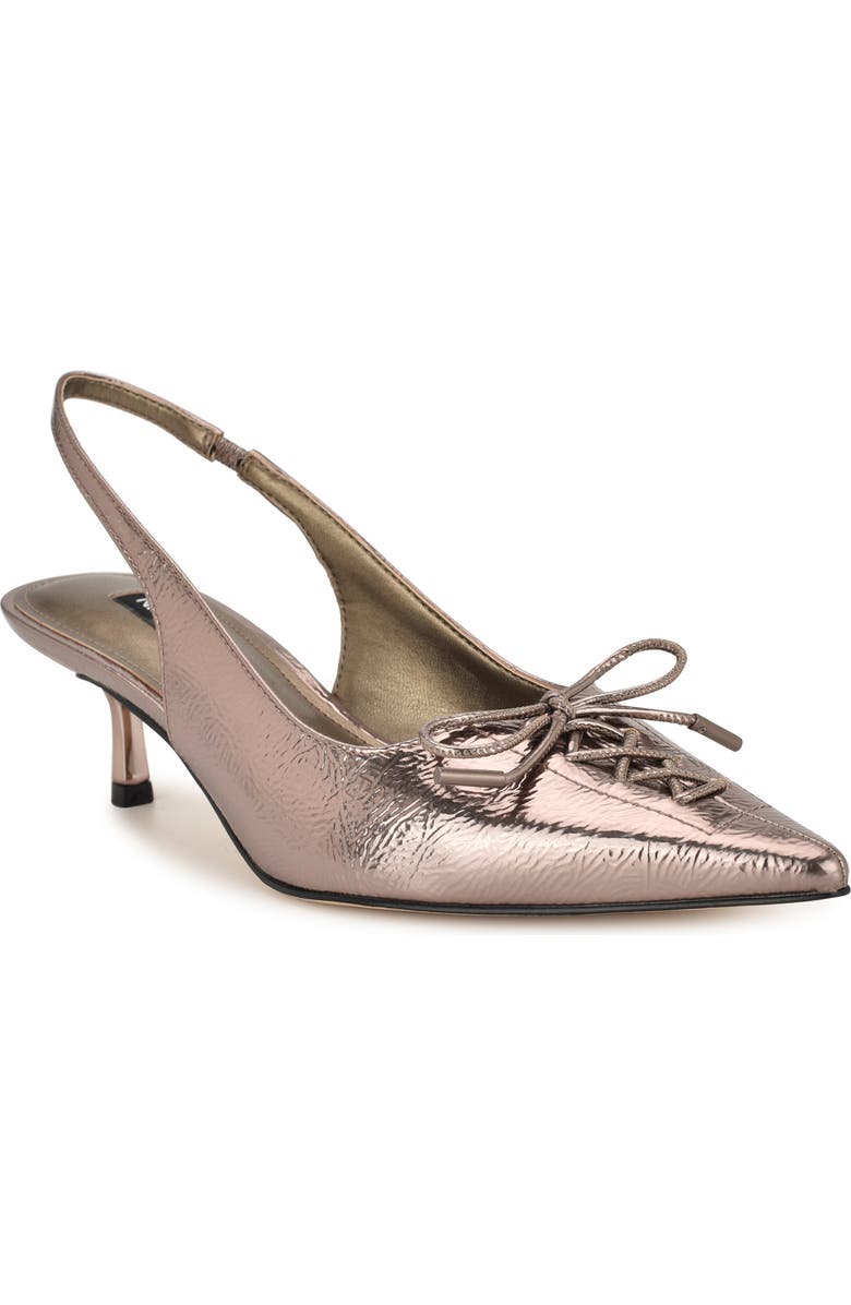 Nine West Anora Slingback Pointed Toe Pump, Main, color, Bronze