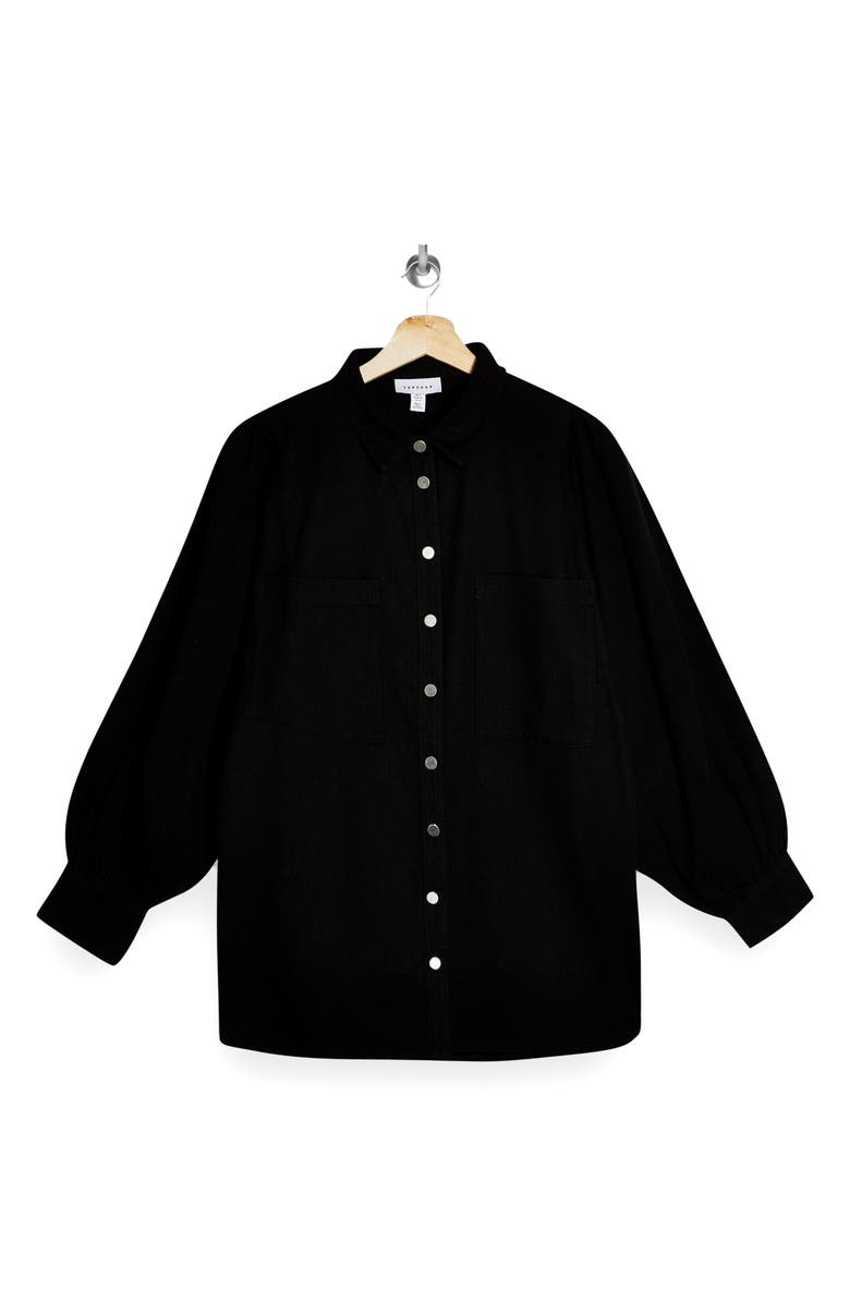 Topshop Casual Button-Up Shirt, Alternate, color, 