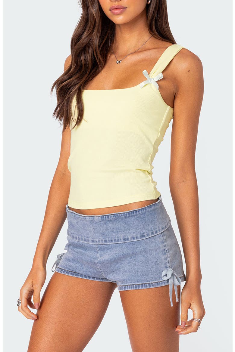 Lola Bow Rib Tank, Alternate, color, YELLOW