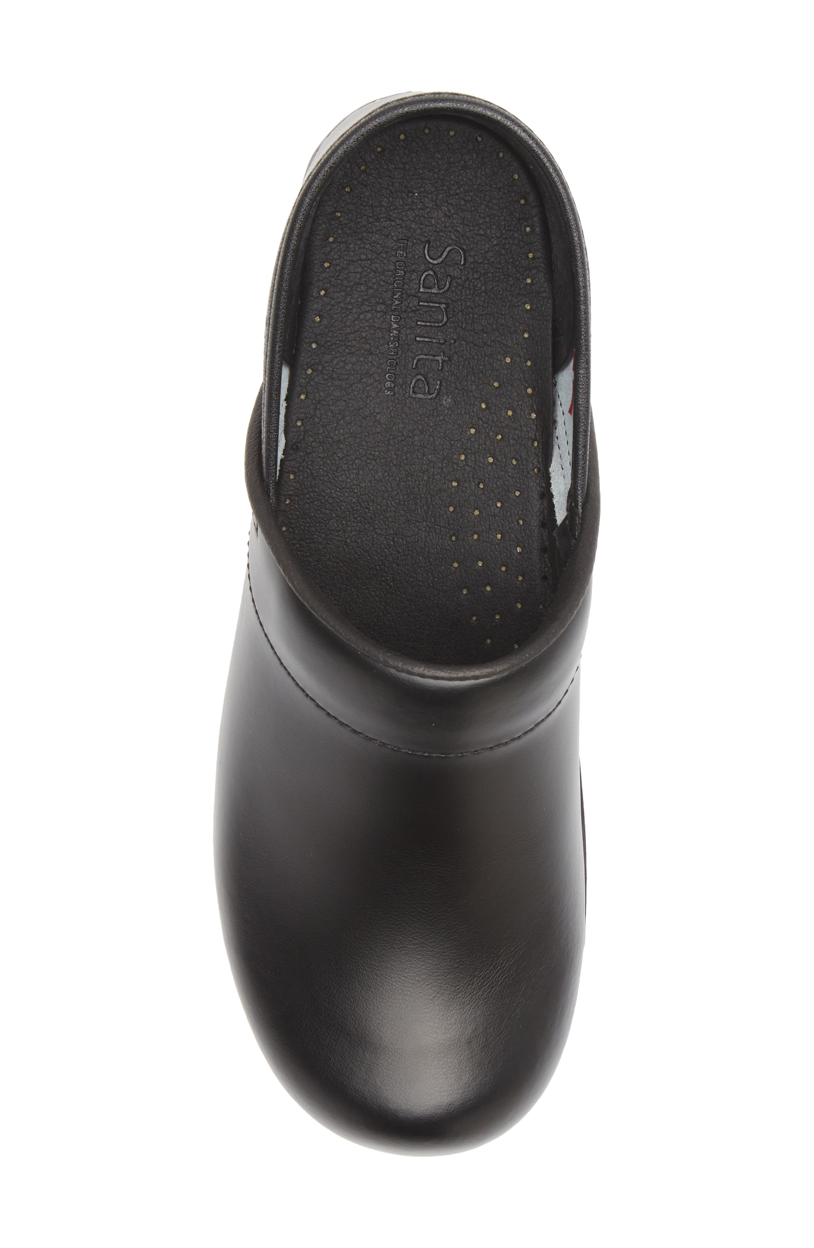 Sanita Aubrey Leather Clog, Alternate, color, Black 002