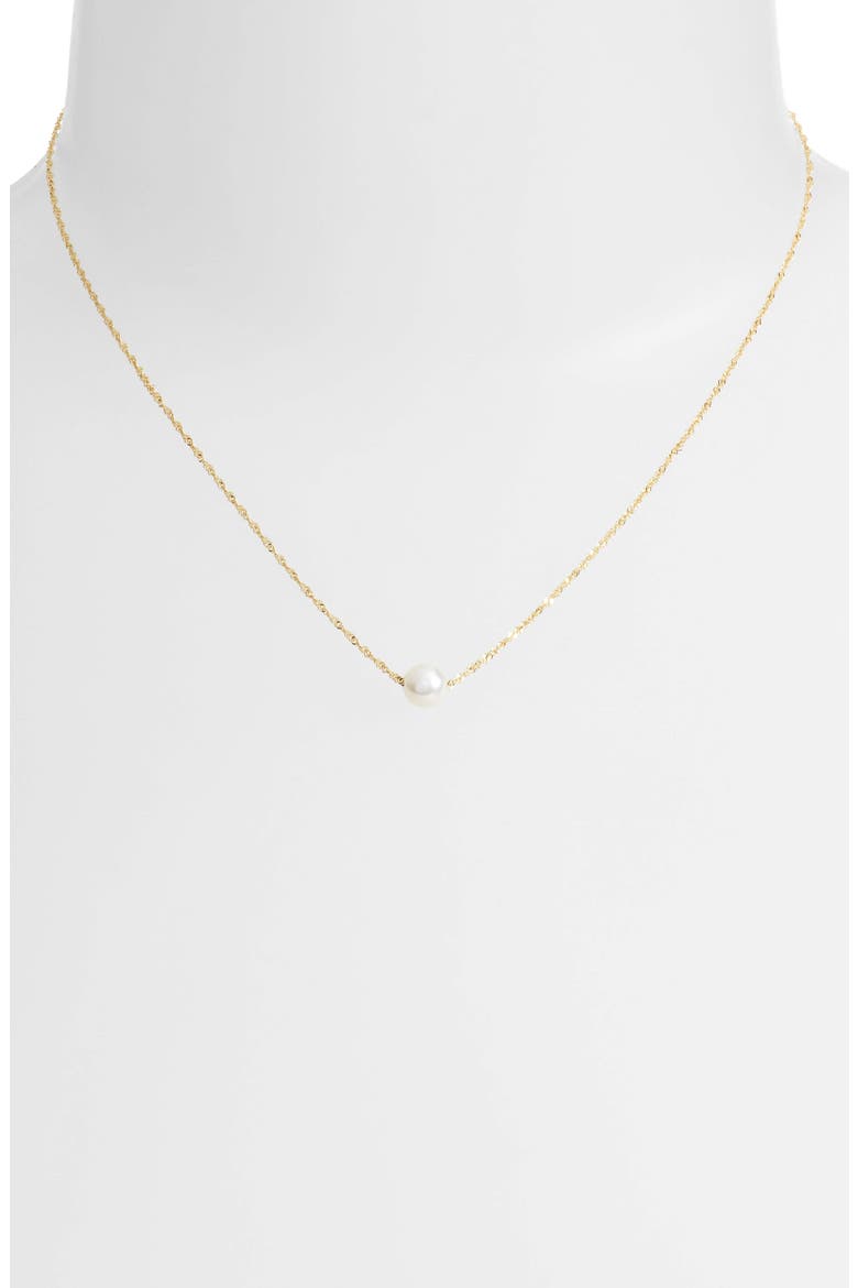 Shimmer Freshwater Pearl Pendant Necklace, Alternate, color, YELLOW GOLD