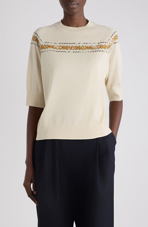 Tuano Pixelated Graphic Wool Sweater