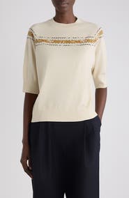 Dries Van Noten Tuano Pixelated Graphic Wool Sweater