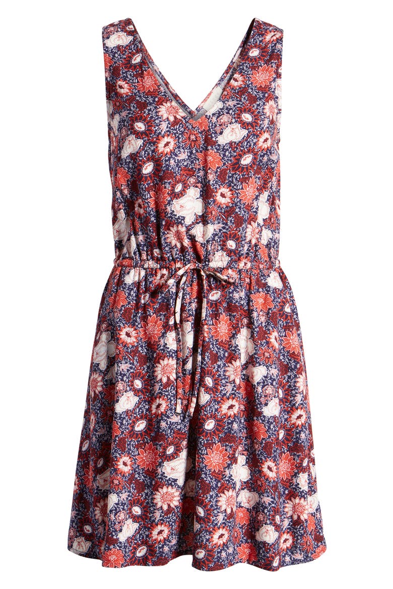 Sleeveless Popover Dress, Alternate, color, NAVY DUSK DENA FLORAL
