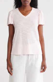 Caslon® Scallop Trim T-Shirt