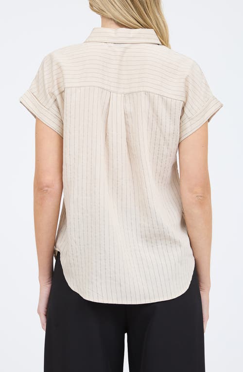 BLU PEPPER BLU PEPPER PINSTRIPE WOVEN TOP