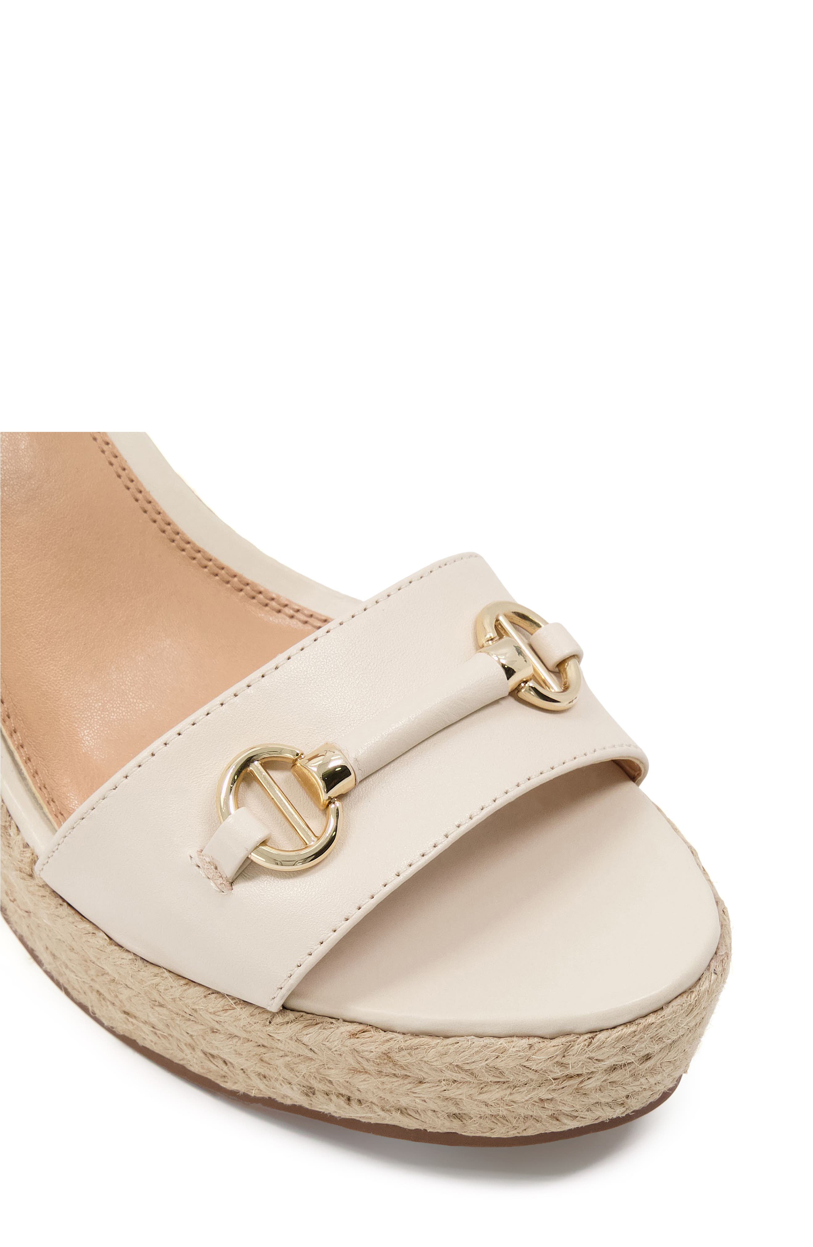 Dune London Kai Espadrille Platform Wedge Sandal, Alternate, color, Ecru