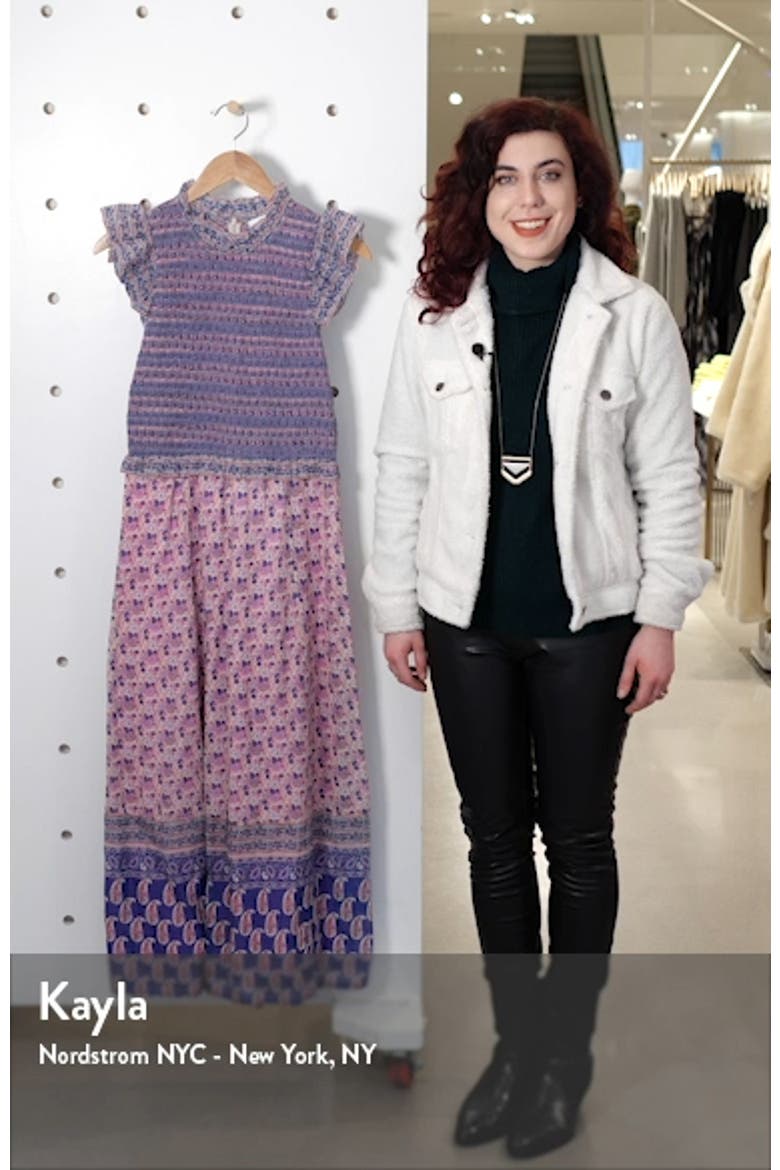 Sea Bianca Smocked Mixed Print Midi Dress video