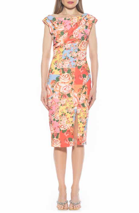 Alexia Admor Lavender One-Shoulder Slit Midi Dress