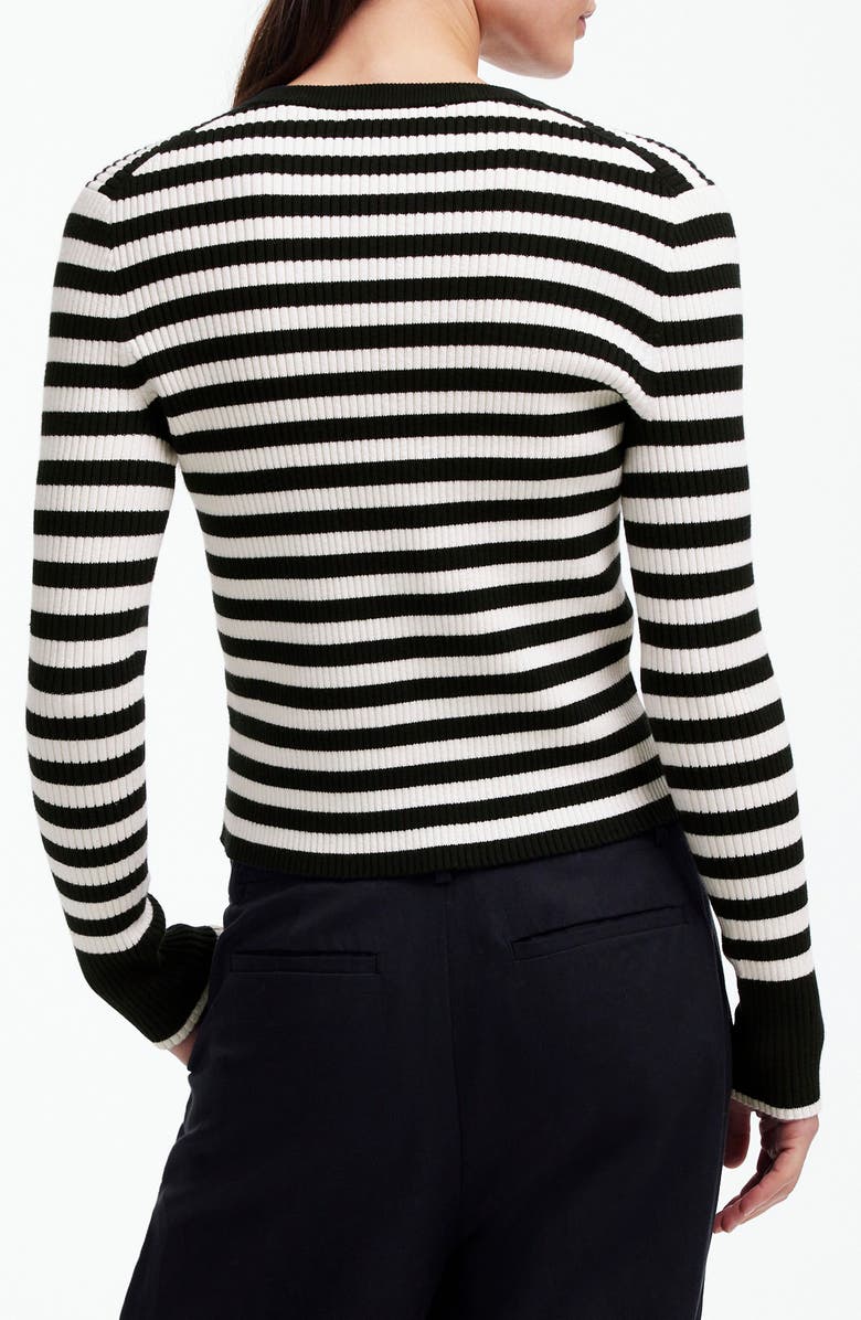 Madewell Stripe Zip Front Cardigan, Alternate, color,