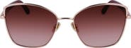 FERRAGAMO Gancini Tea Cup 60mm Gradient Butterfly Sunglasses