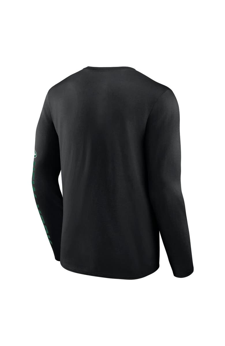 FANATICS Men's Fanatics  Black New York Jets Helmet Platform Long Sleeve T-Shirt, Alternate, color, 