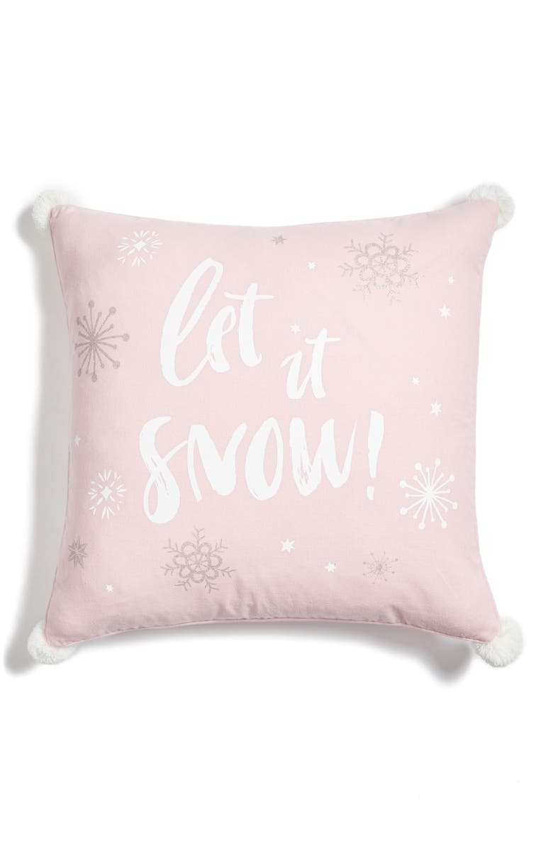 Levtex Let It Snow Pillow, Main, color,