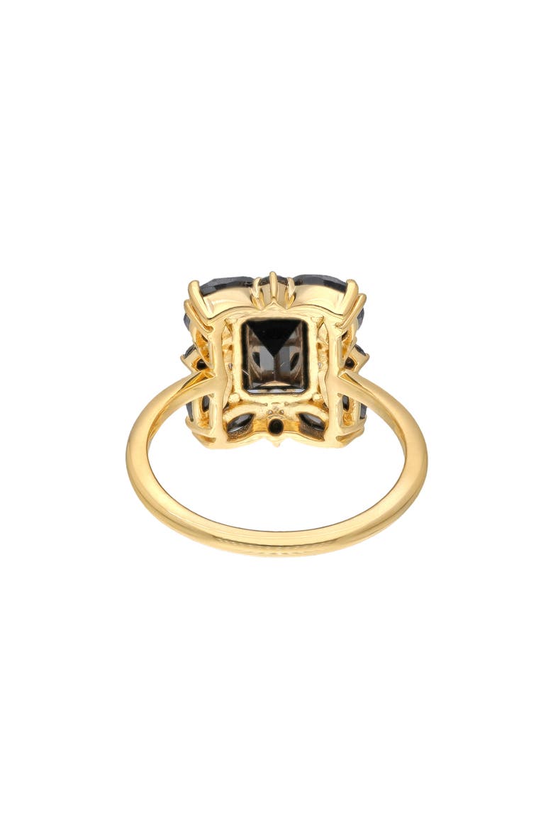 Black Onyx Cluster Ring, Alternate, color, BLACK