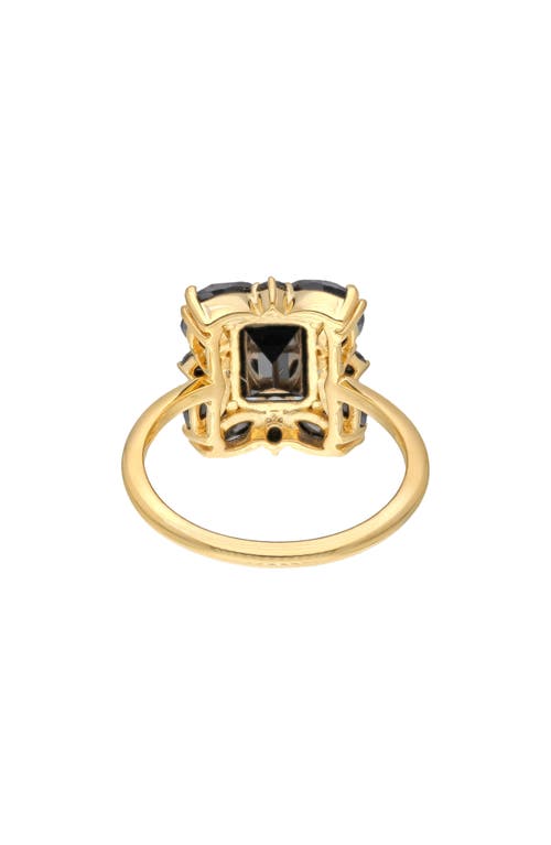 Ys Gems Black Onyx Cluster Ring In Black