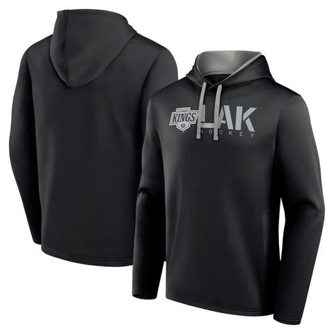 Men's Logo Athletic Black Los Angeles Kings Head Start Pullover Hoodie