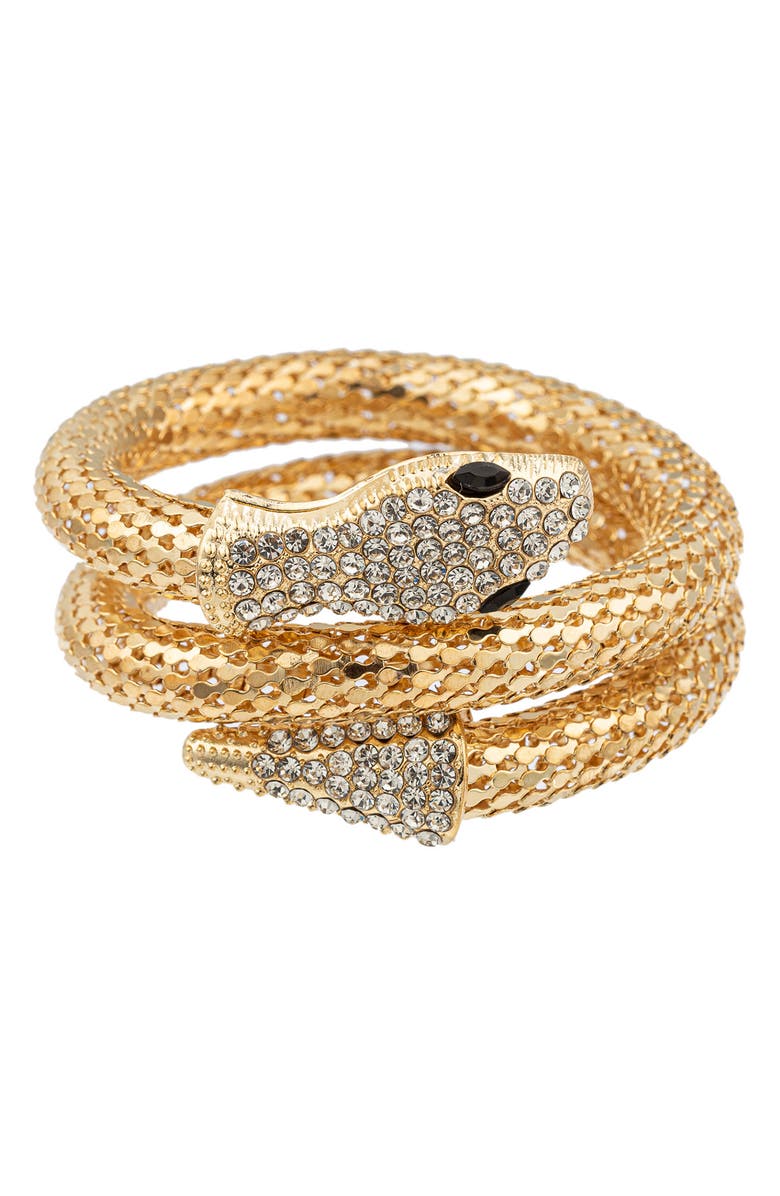 EYE CANDY LOS ANGELES Luxe Collection Snake Wrap Bracelet, Main, color, Gold