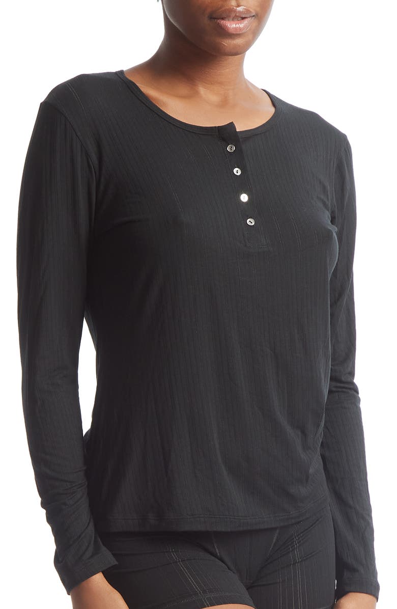 Hanky Panky MellowLuxe<sup>™</sup> Long Sleeve Henley Top, Main, color, 