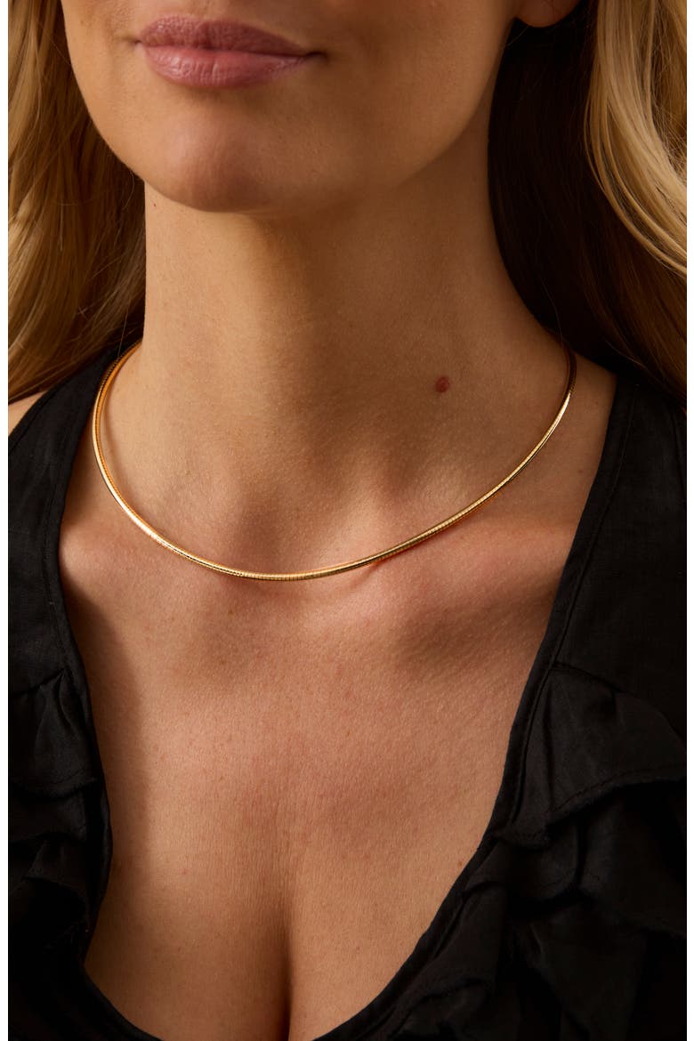 18k Gold Omega Necklace, Alternate, color, 18K YELLOW GOLD