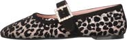 Pretty Ballerinas Leopard Mesh Crystal Buckle Ballet Flat