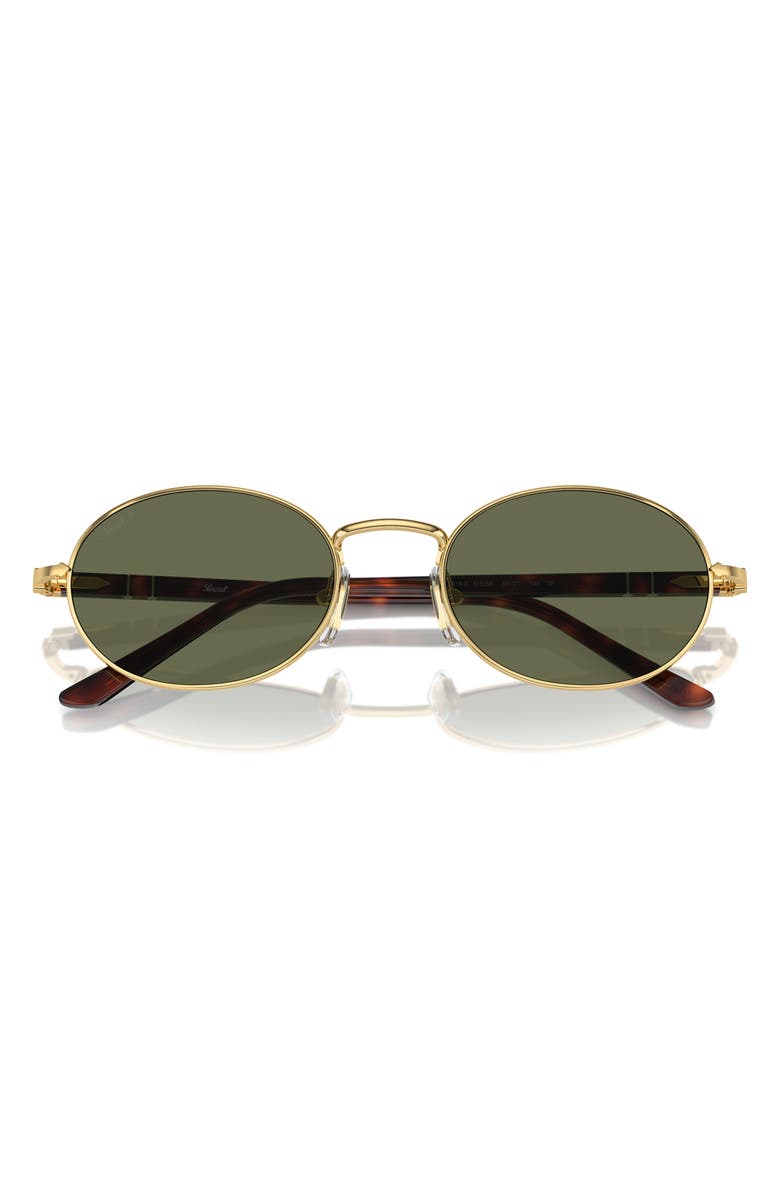 Persol Ida 52mm Polarized Oval Sunglasses, Main, color, Gold