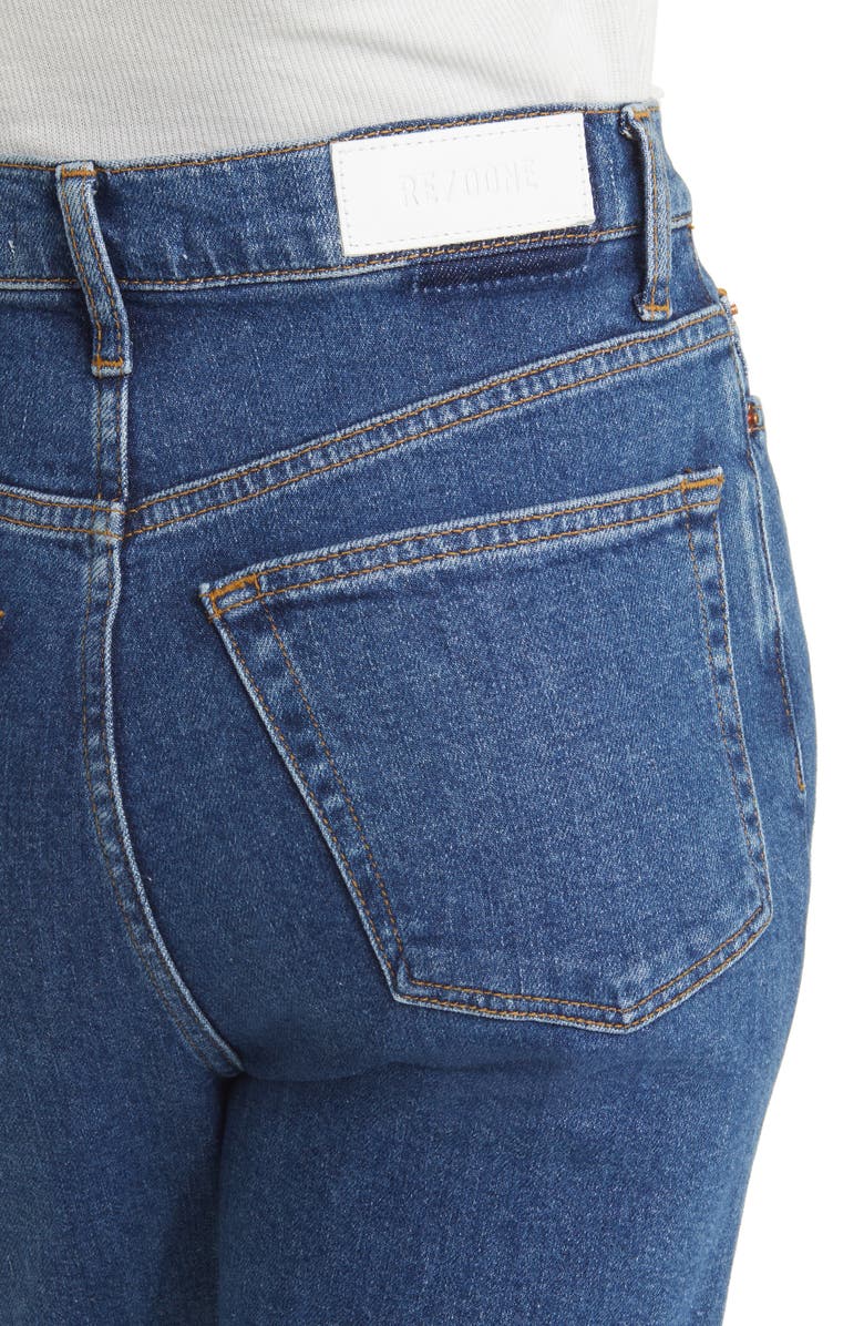 Re/Done Ultra High Waist Ankle Stovepipe Jeans, Alternate, color, 