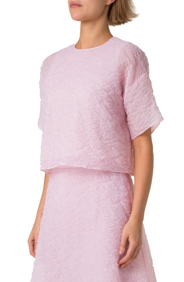 Akris Techno Organza Boxy Top, Alternate, color, 