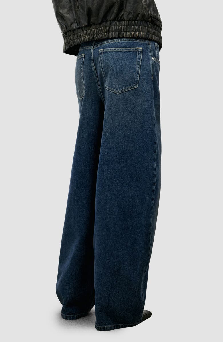 MANGO Barrel Leg Jeans, Alternate, color, Dark Vintage Blue