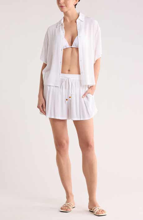 NORDSTROM RACK Easy Gauze Cover-Up Shorts