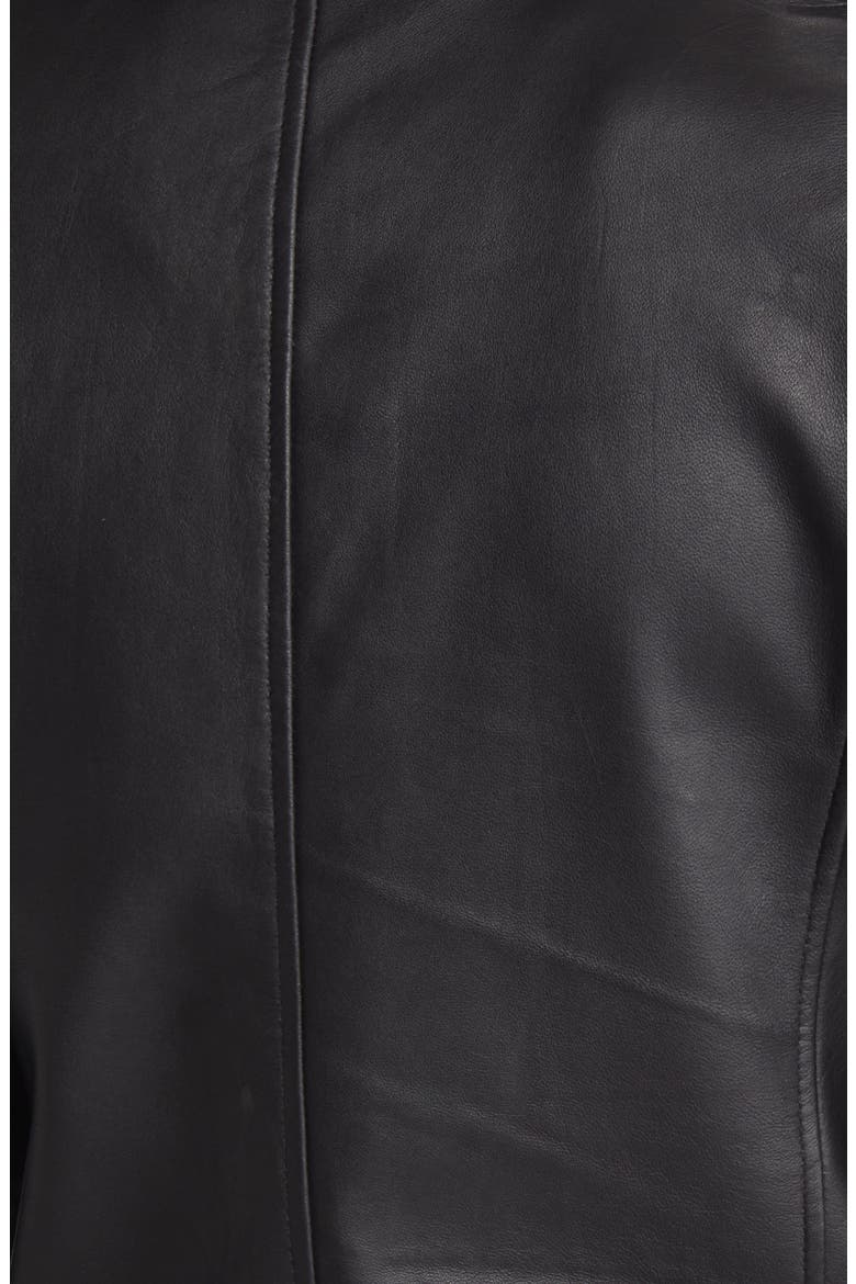 Belted Moto Jacket, Alternate, color, BLACK