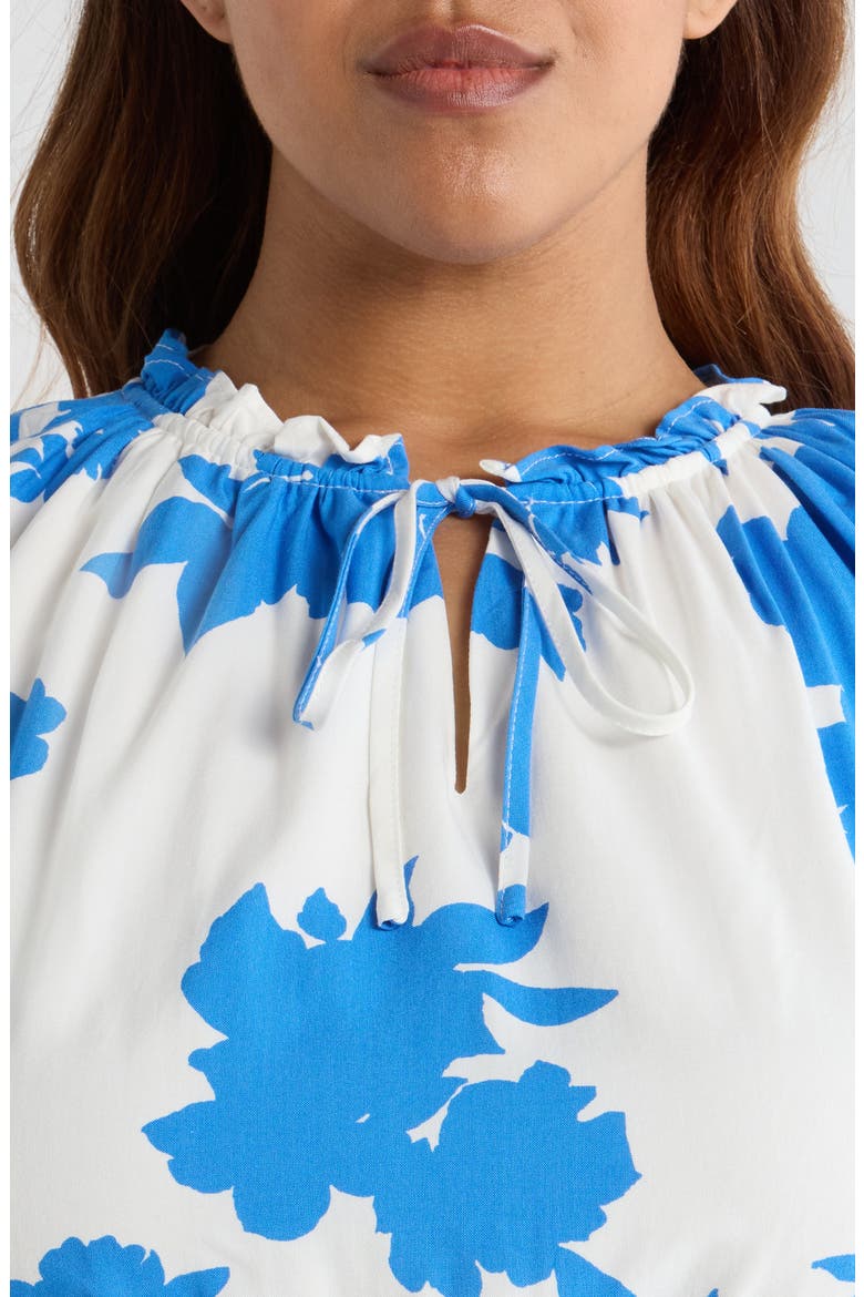 Don't Be Shy Toledo Tiered Dress, Alternate, color, WHITE-BLUE